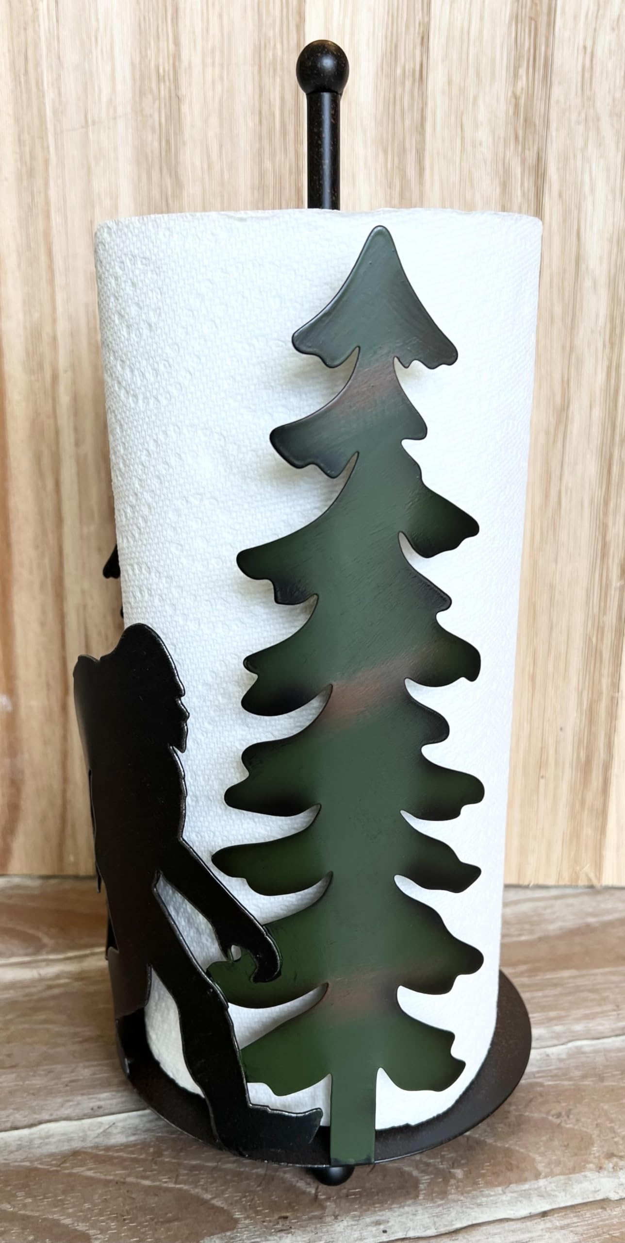 Bigfoot Toilet Paper Holder With Phone Shelf - Wall Mounted Bathroom Decor