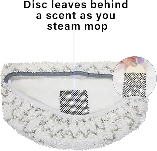 Miniatura 4 de Sadnyy 100 unidades de repuesto para mopa de vapor, almohadillas perfumadas con fragancia, 10 discos de fragancia diferentes compatibles con Bissell