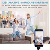 Vista 6 de JBER Paneles acústicos artísticos, paneles de pared acústicos de 72 x 48 pulgadas, arte de pared absorbente de sonido, paneles acústicos