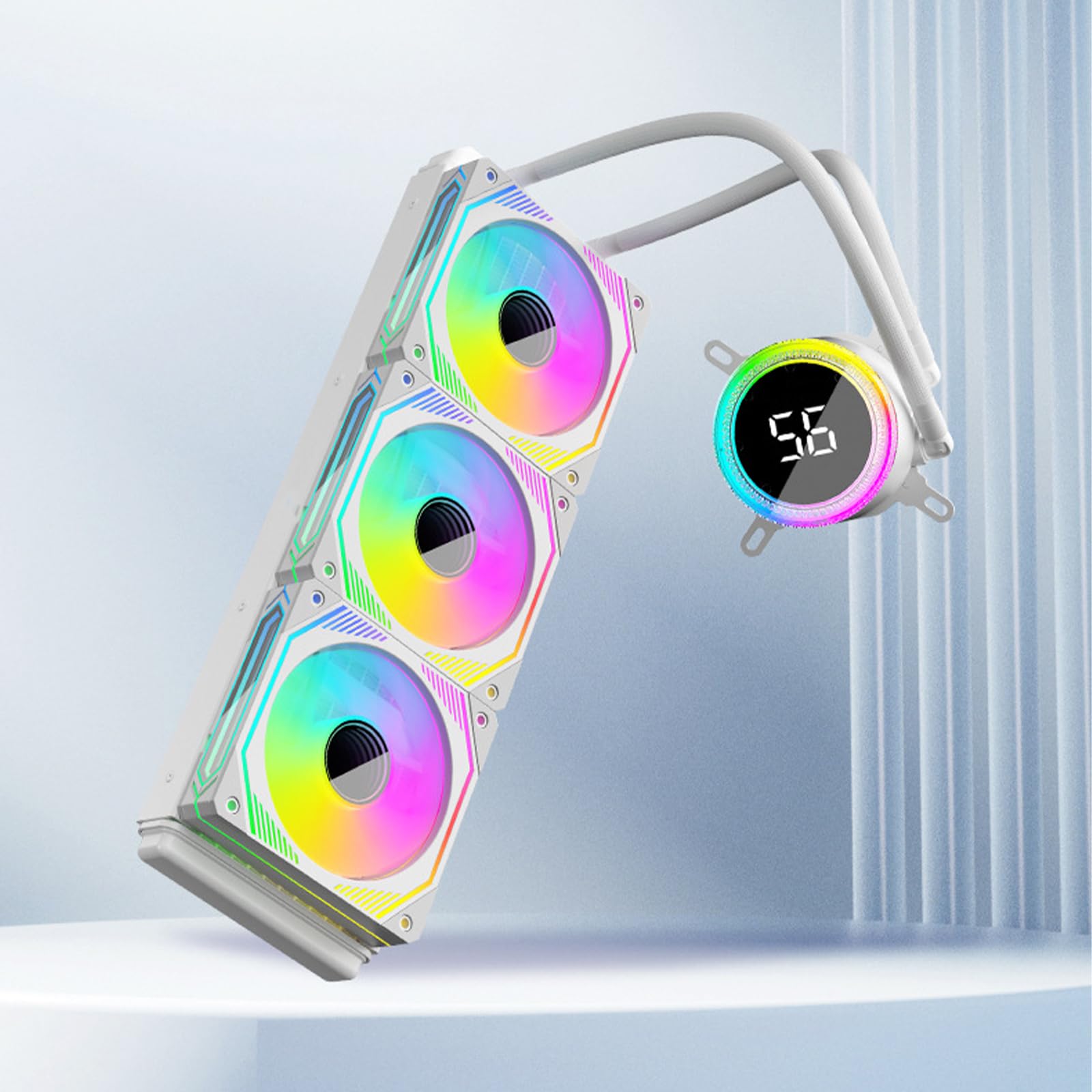 Chłodzony procesorem ARGB wentylator chłodzący wodą z potrójnym 120 mm ARGB Wydajne chłodzenie CPU Radiator