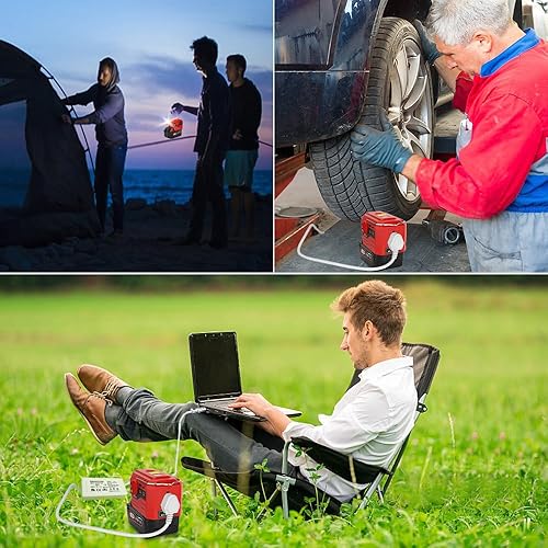 Miniatura 5 de Generador inversor de 200 W para Milwaukee M18 18 V batería de litio estación de energía portátil para inversor Milwaukee 18V CC a CA 110V-120V