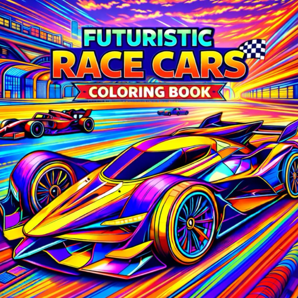 Futuristic Racecars Coloring Book: Relax and Unwind Letting Your Imagination Run Wild
