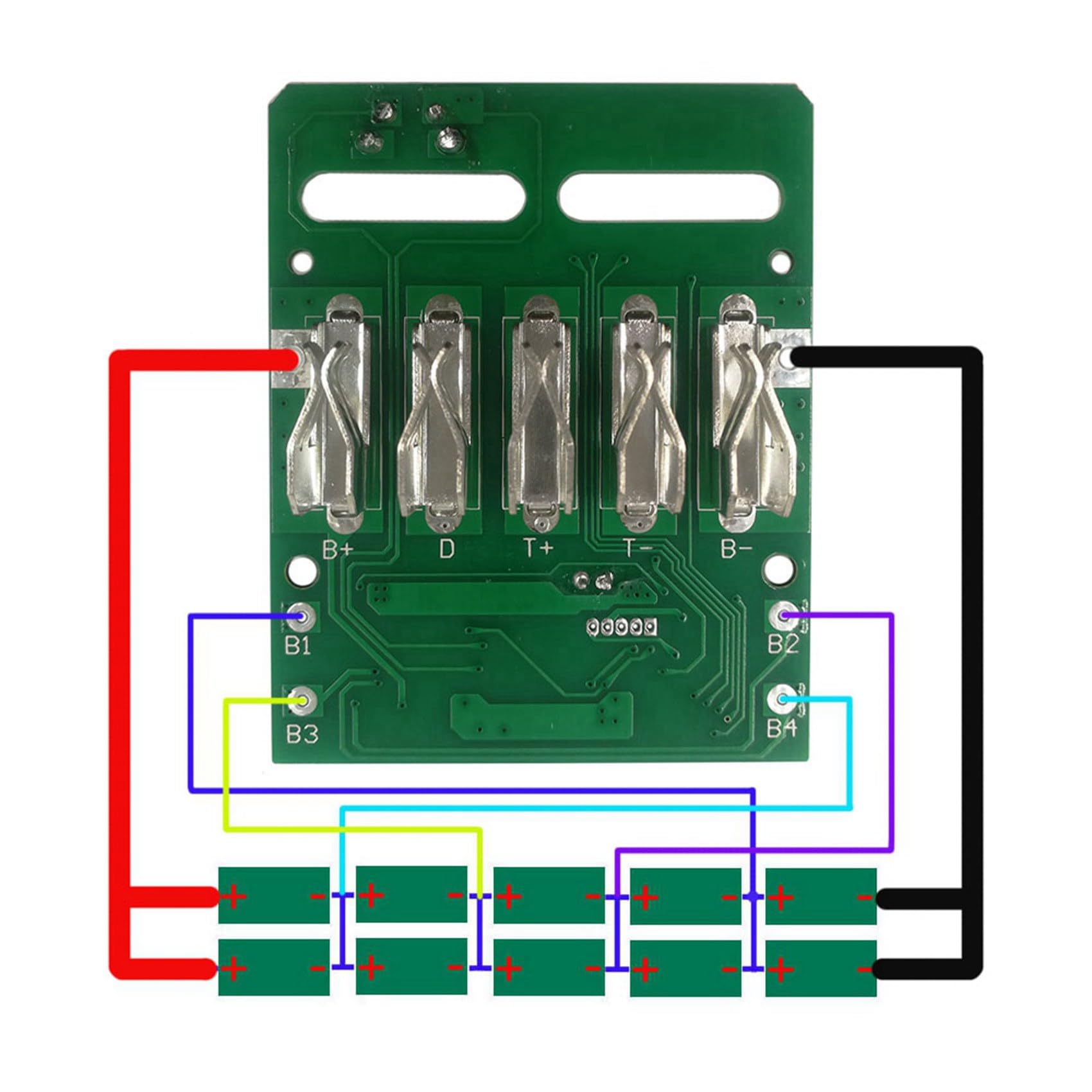 Scheda PCB del Circuito di Protezione della Carica per Rack Batteria al Litio 18V (4 Set)
