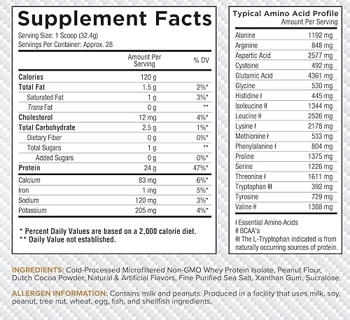 Miniatura 5 de Core Nutritionals ISO, 100% microfiltrado, cero rellenos artificiales, aislado de proteína de suero de leche de 0.88 onzas, 32 porciones (taza de