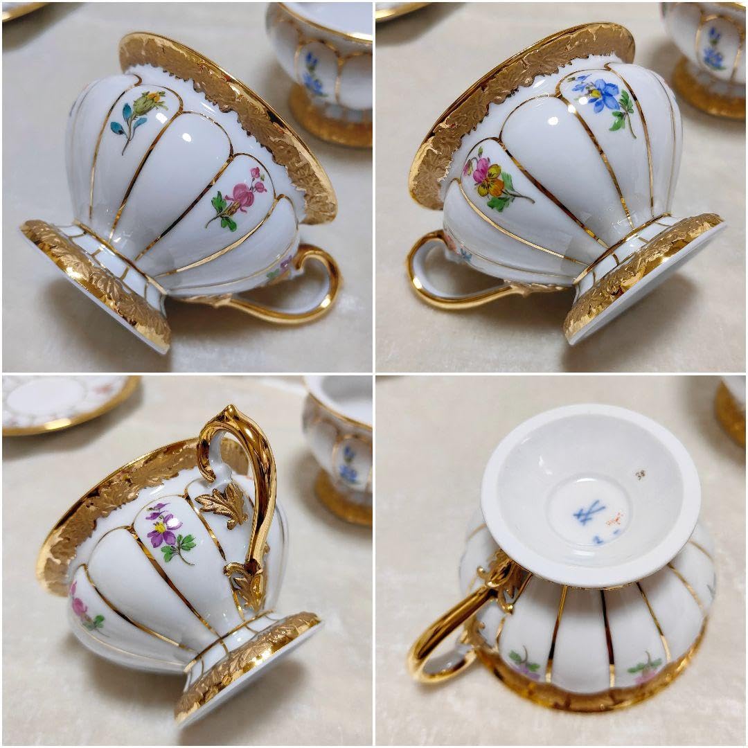 Amazon.co.jp: マイセン Xフォーム グランツゴールド 宮廷の小花