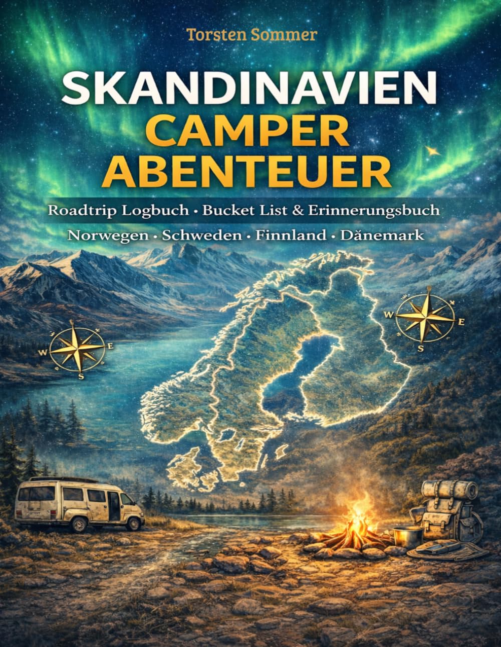 Mit dem Camper durch Skandinavien: Roadtrip Logbuch, Bucket List & Erinnerungsbuch für deine Camper Reise durch Norwegen, Schweden, Finnland und Dänemark