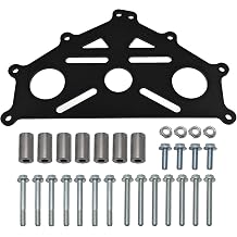 JRL Billet Aluminum Engine Safe Stand Adapter Plate for Chevy Small/Big Block and LS LT Engines