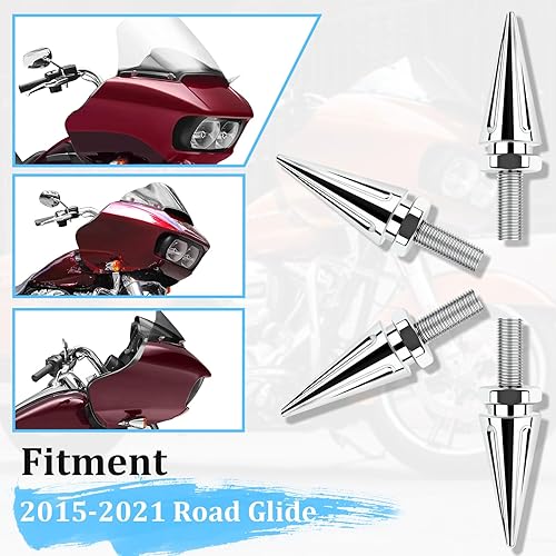 Miniatura 2 de Tornillos para parabrisas de motocicleta, tornillos para parabrisas Harley Road Glide 2016-2017, tornillo cromado