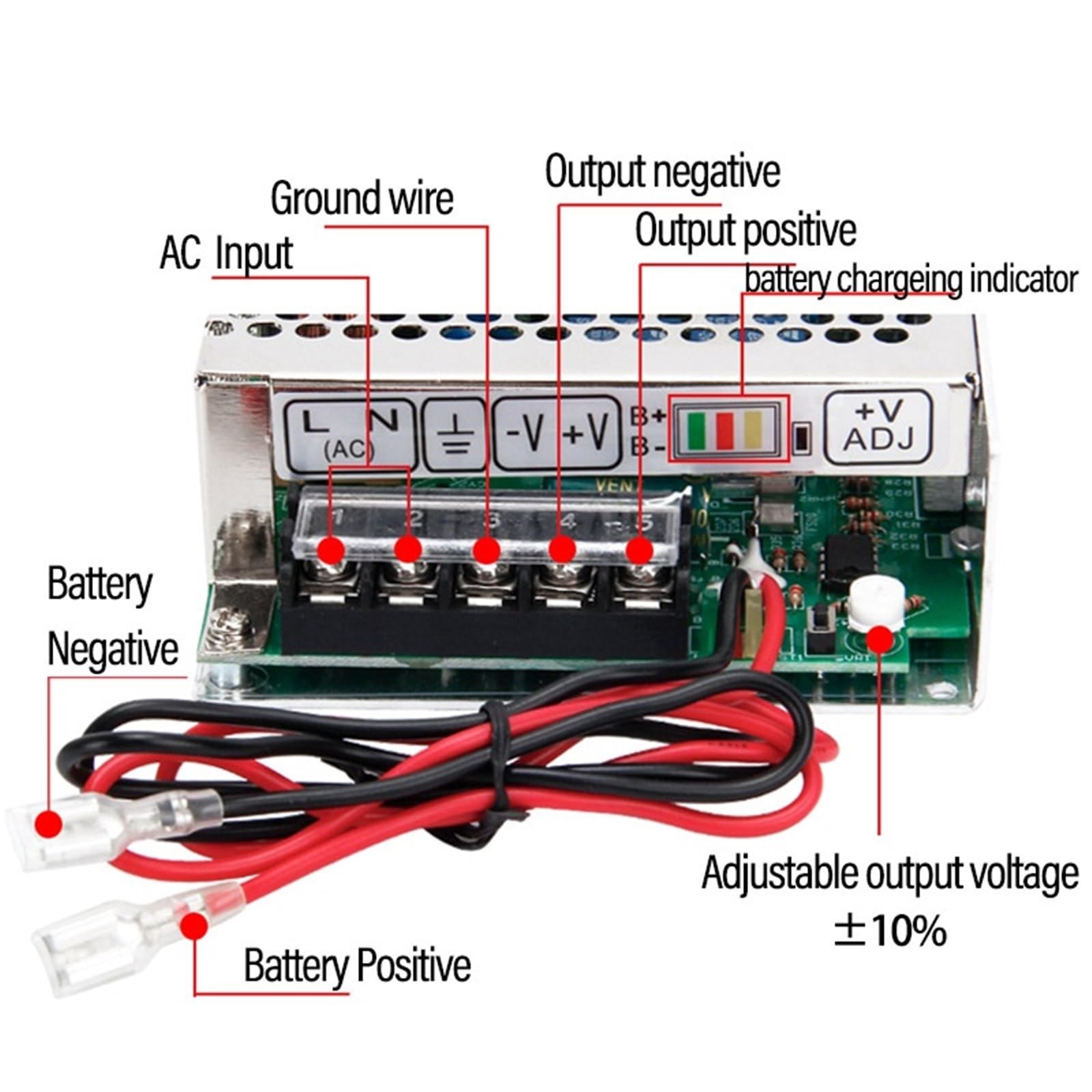 Funkcja UPS/ładowanie Przełącznik zasilania SC-35W 60W 120W 180W 12V 24V Monitor 110/220v AC/DC Ładowanie akumulatora SC-120-12V (24V, 35W)