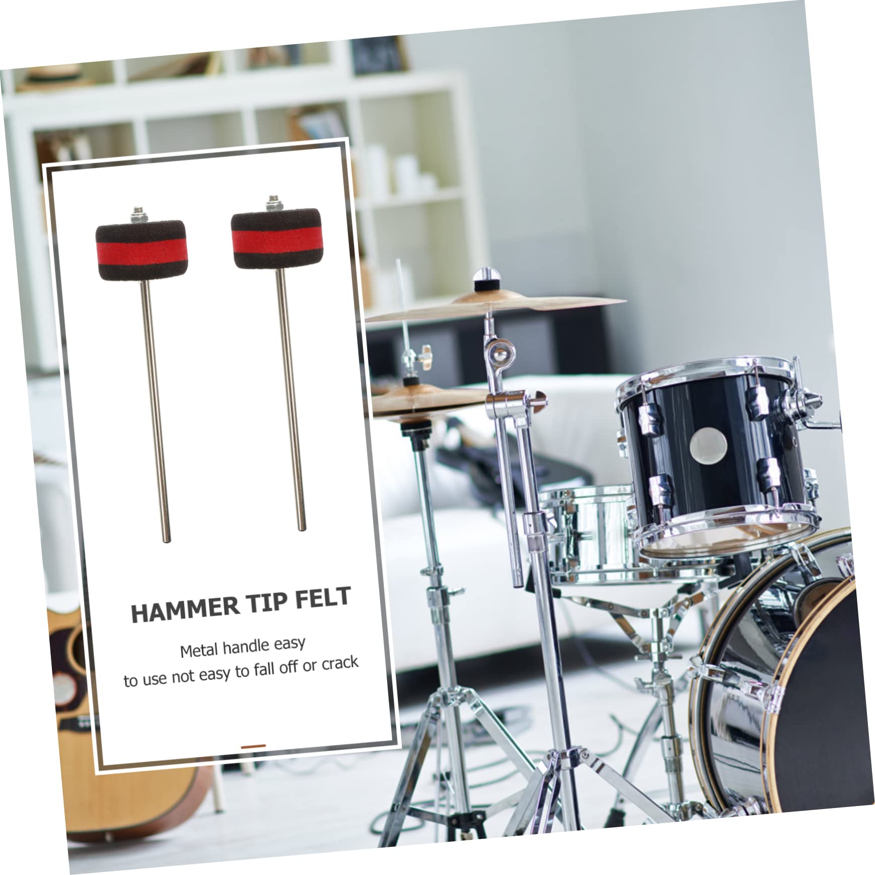 HANABASS Metal Drum Beater Pedal for Jazz and Bass Drum and Kick Drum Foot Pedal Accessory for Percussion Instruments