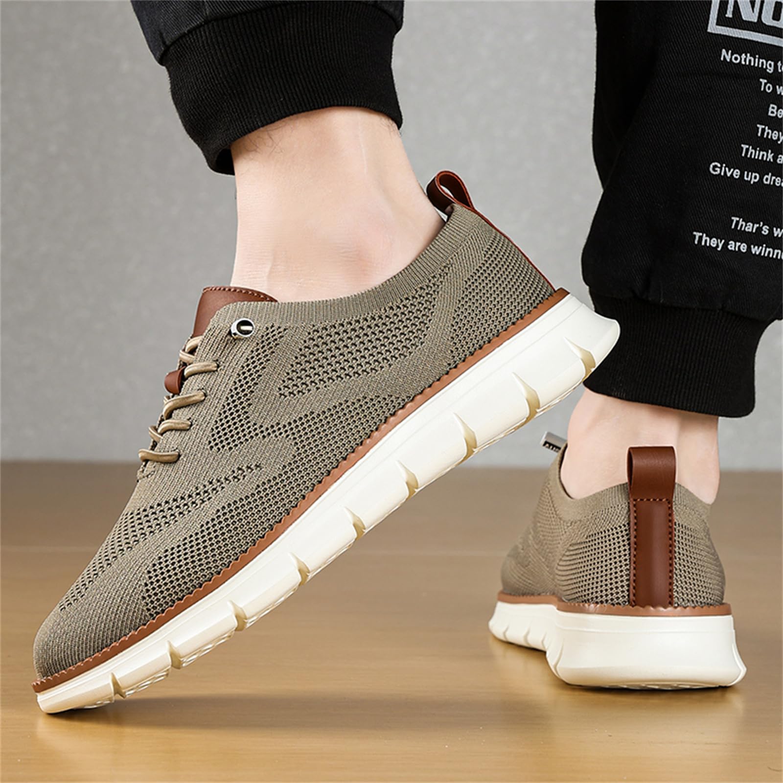 Walkair - Chaussures Orthopédiques Ultra Confortables Homme Oxfords, Chaussures de Ville Décontractées Respirantes, Mocassins Légers à Lacets pour Marche