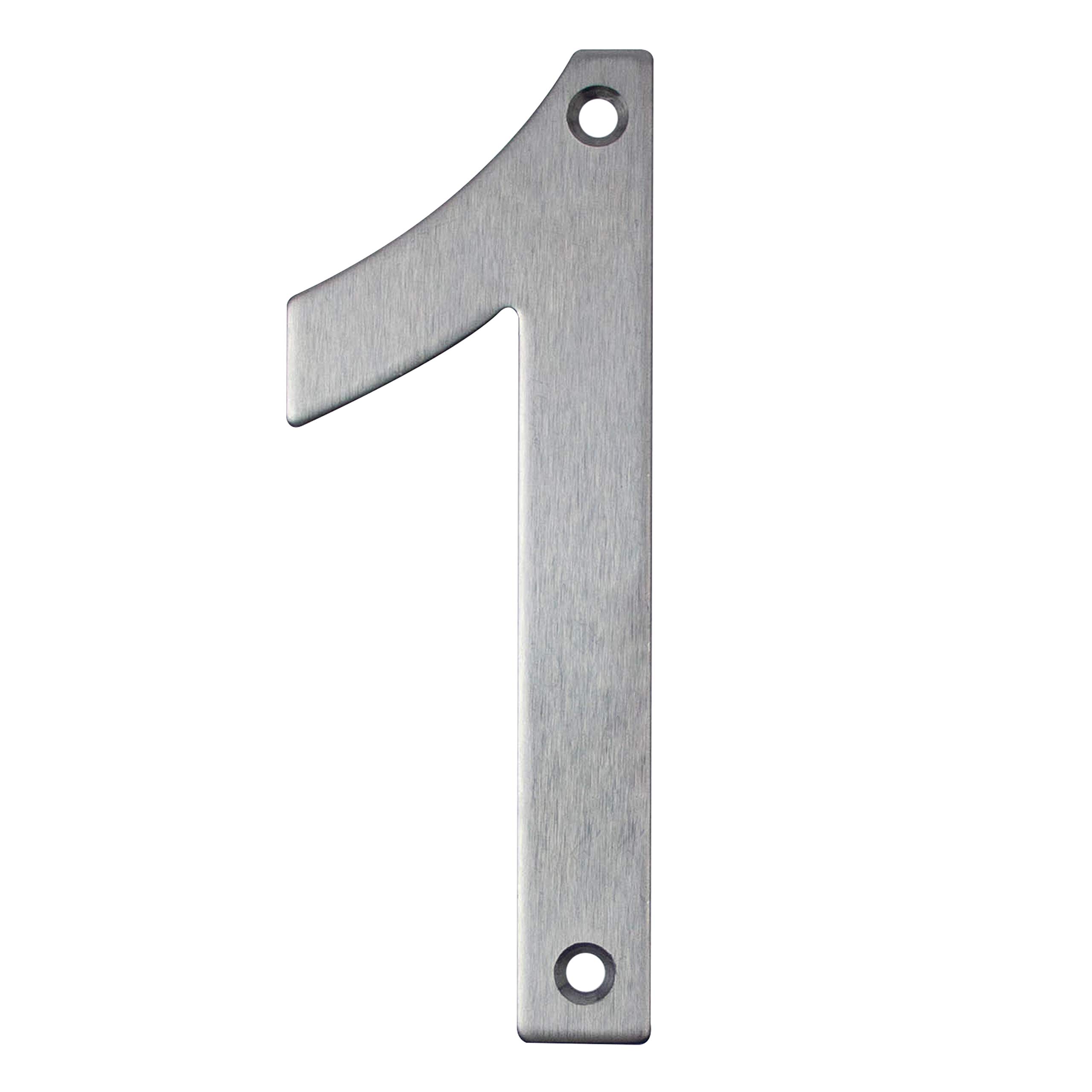 Numero Civico In Acciaio Inox Adesivo, Altezza 10 Cm, Numero Civico