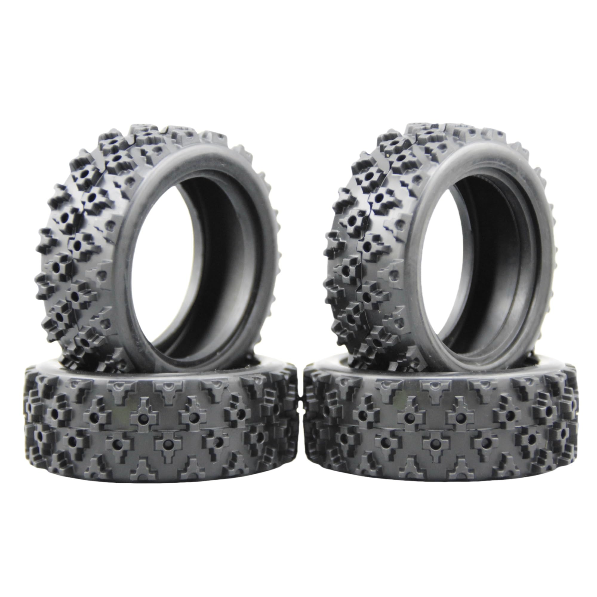 Rc Tire Jante pour 1:10 pour Rallye pour Touring 1/16 pour Buggy 4 Pièces pour 1/10 pour Pneus for Rallye Pneu Jante W10S1 (Matériau Blanc) 0 Mm Décalage Convient