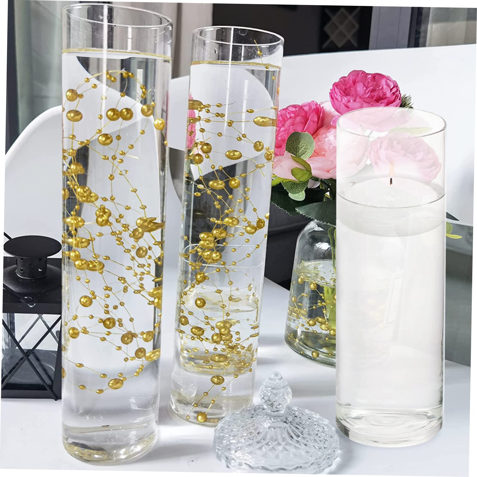 Amazon.co.jp: GOOHOCHY 高ホウケイ酸ガラス製のシリンダー形花瓶
