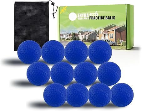 FINGER TEN Golf Practice Balls Foam Colored Value 12 24 50 Pack، Golf Ball Limited Flight for Indoor Outdoor Driving Range Backyard Training