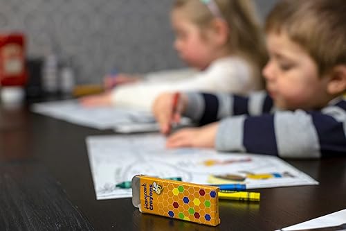 Miniatura 5 de AmerCare Royal - Crayones de panal no tóxicos para niños, 4 colores en caja individual, colores surtidos para restaurantes familiares, aulas y