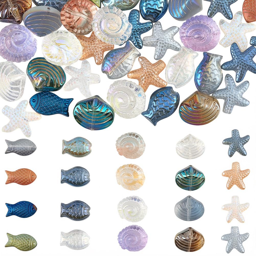 Perles en verre boîte cadeau 120 pièces pour fabriquer des bijoux personnalisés