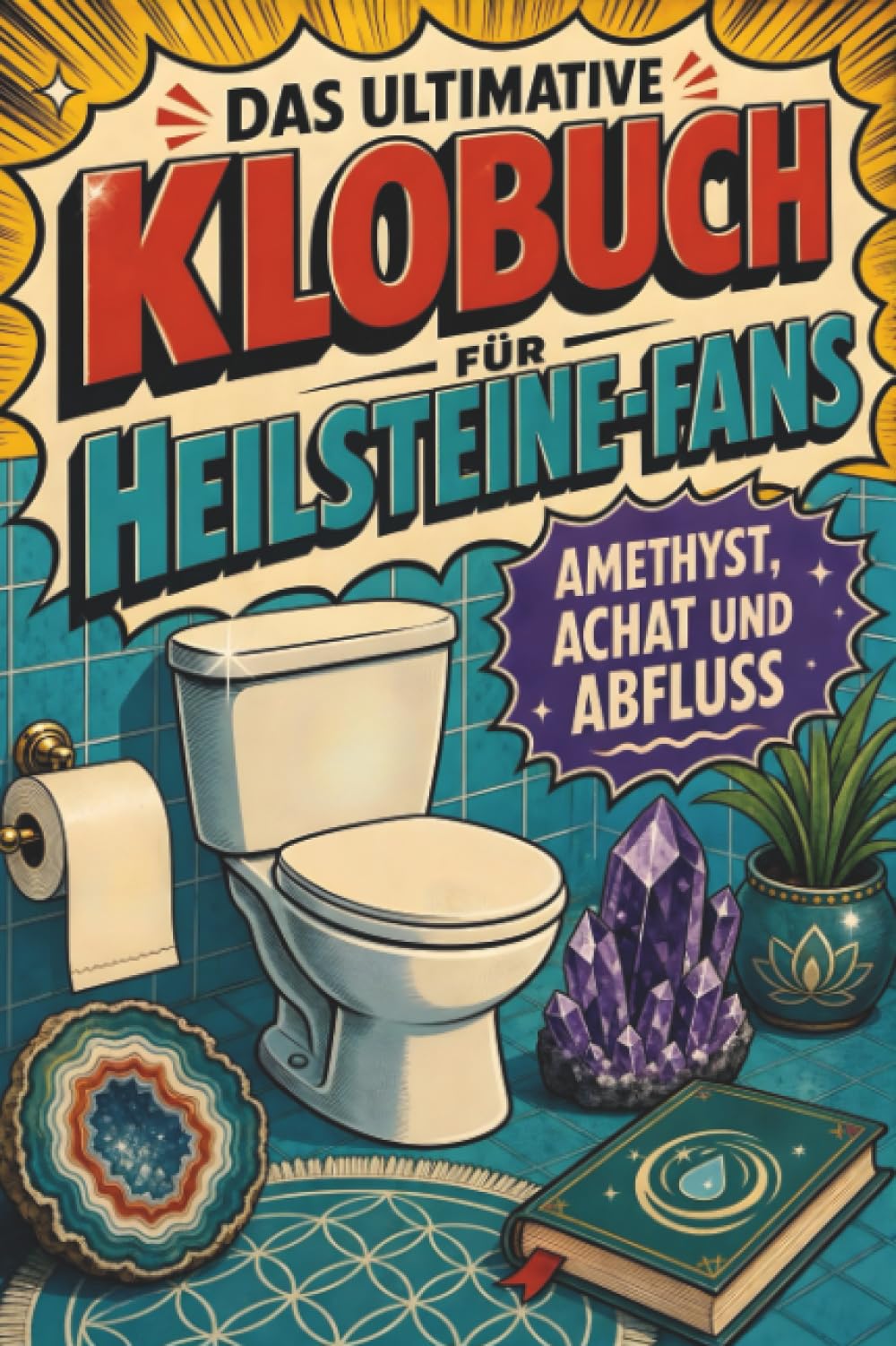 Das ultimative Klobuch für Heilsteine-Fans: Amethyst, Achat und Abfluss. Lustiges Geschenk für Fans von Heilsteinen, Amethyst und Rosenquarz