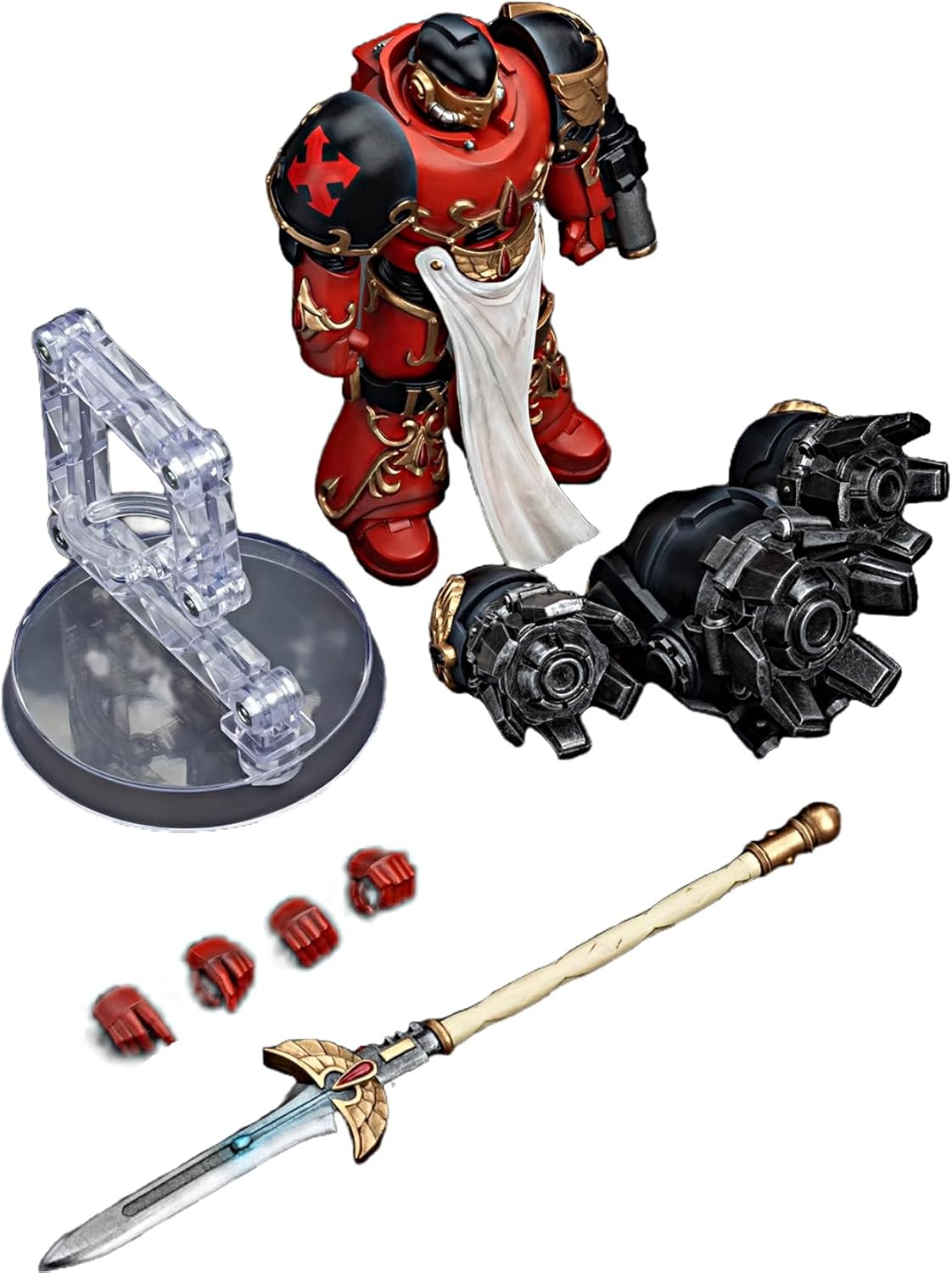 JOYTOY Warhammer 40K 1/18 Action Figures Legio Blood Angels Dawnbreaker Cohort 3PCS Collectible Model 4.8Inch Action Figure