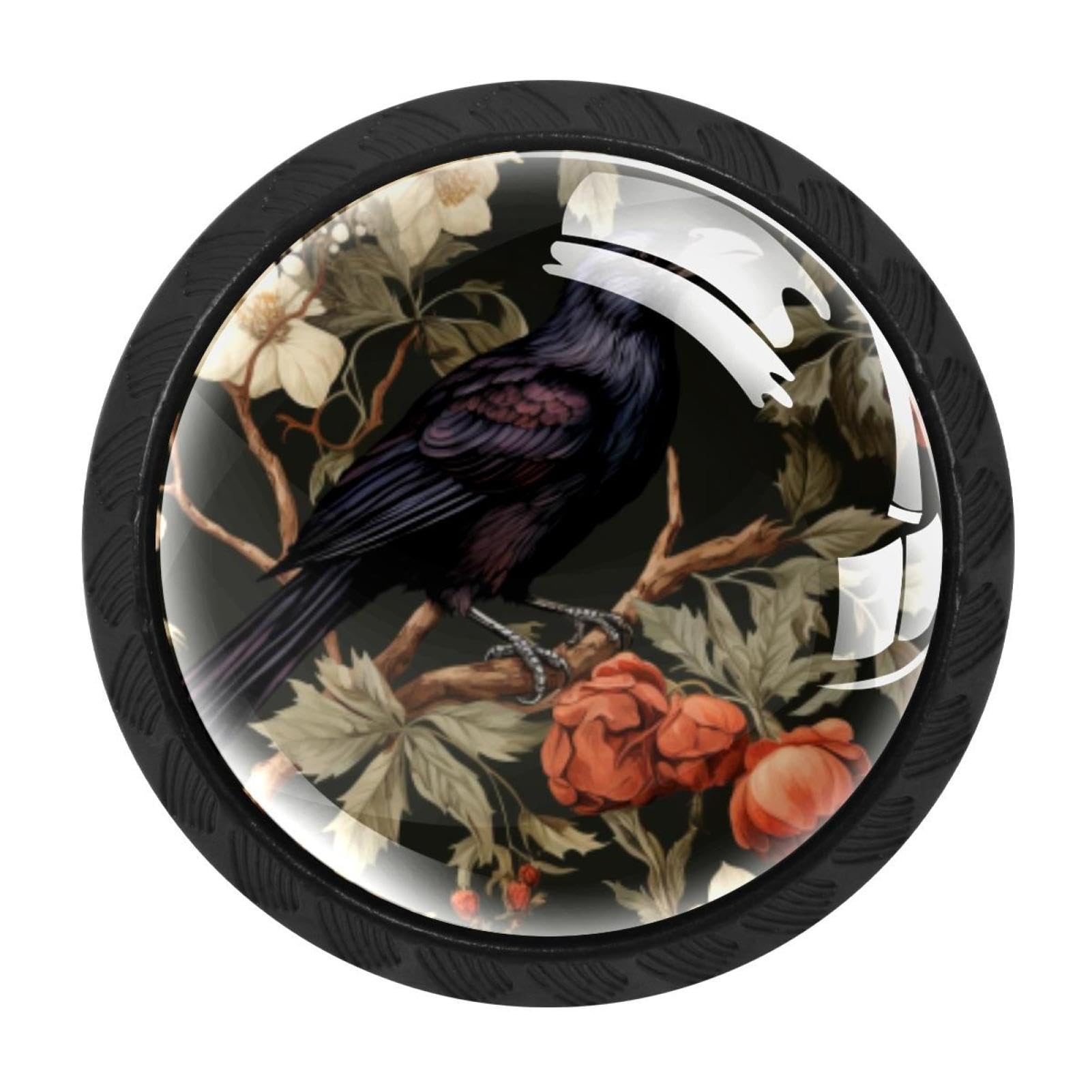 Chenzzzz Multicolored 17 4 Pack Crow Kitchen Cabinet Knobs Drawer Knobs Door Dresser Handles For Personalized Gifts Great For Any Occasion