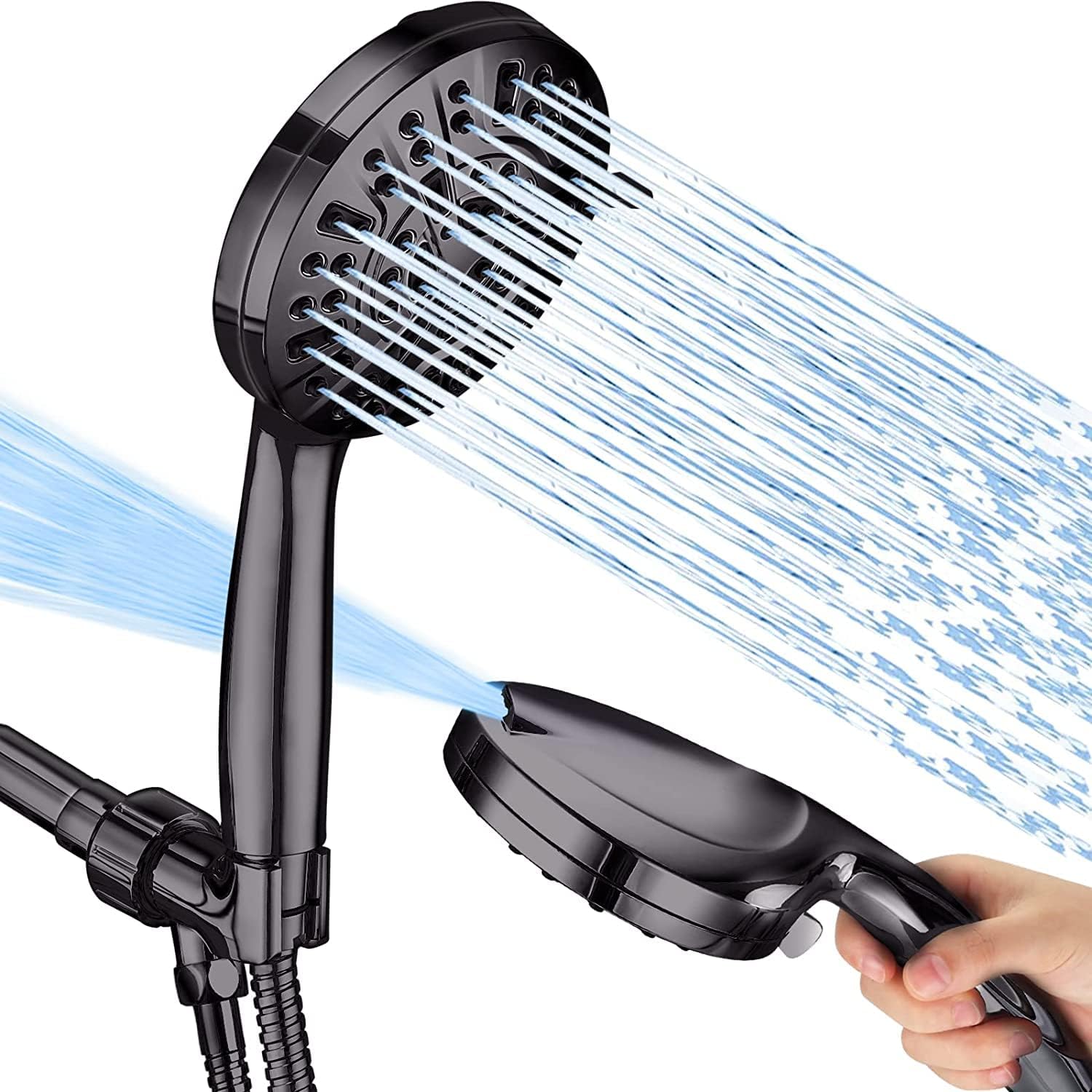 Likense High Pressure Shower Head with Handheld, 10 Spray Settings