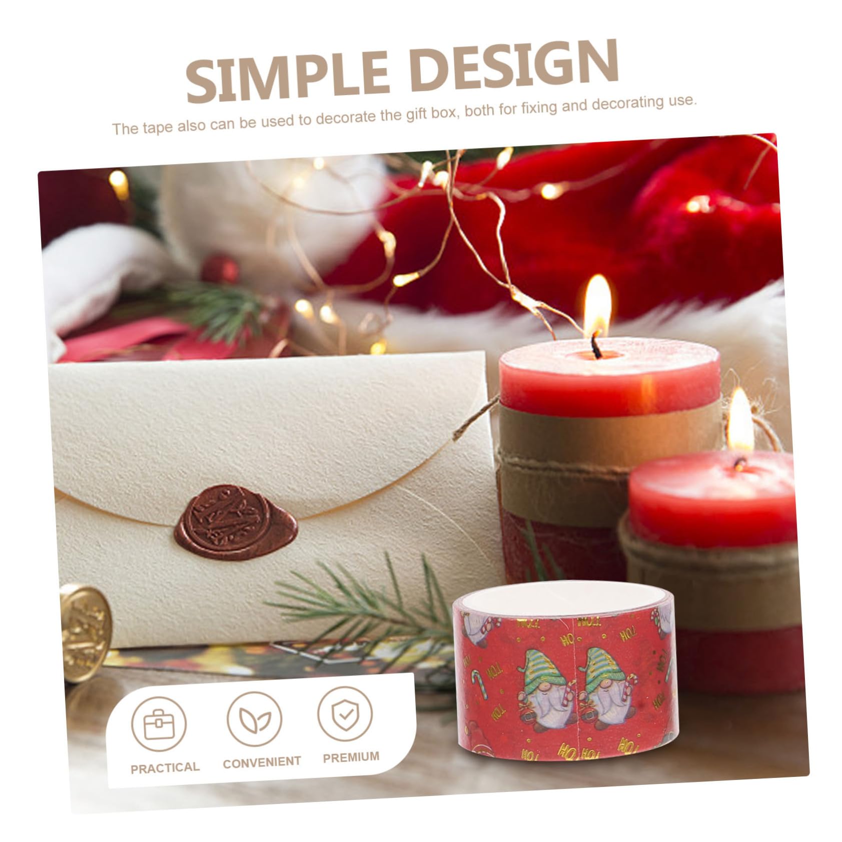 SHINEOFI 3 Set Nastro Adesivo Washi Natalizio Con Stampa A Caldo Adesivi Decorativi Fai Da Te 16 Pezzi 3 M/Rotolo Carta Per Buste Catene Decalcomania Catene Natalizie 16 * 3