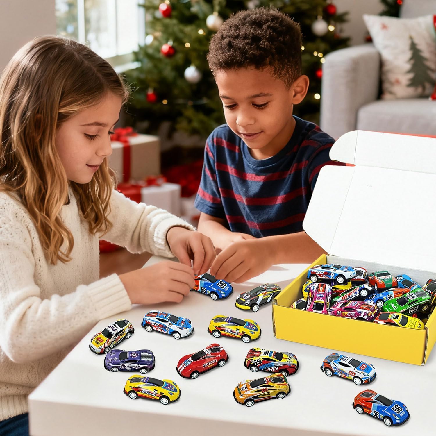 Calendario de Adviento para coche 2025 niños, 24 unidades, juguete para coche, calendario de Adviento, calendario de Navidad, calendario de Navidad, Ideal para Regalo Sorpresa de Navidad
