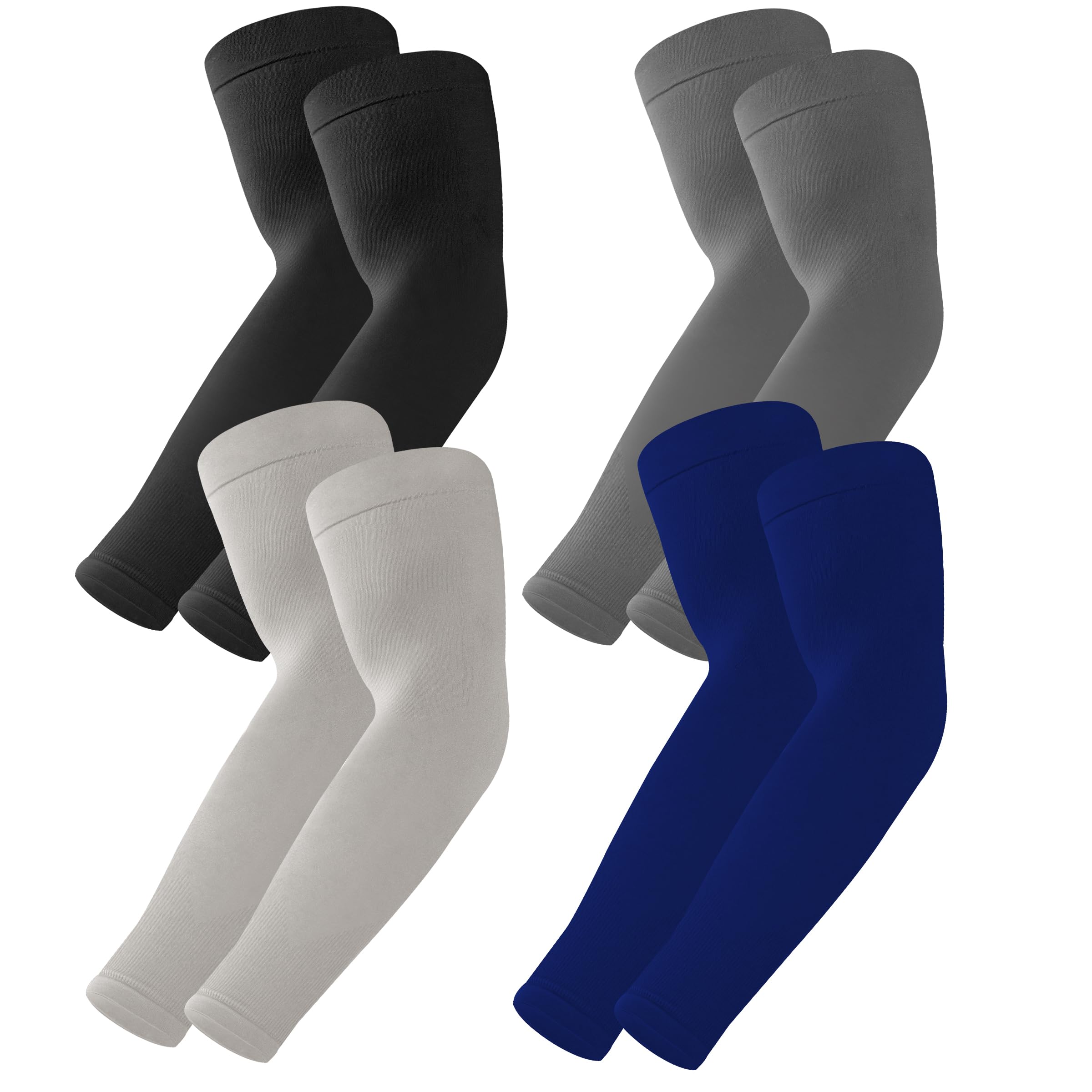 BHYTAKI UV Sun Protection Arm Sleeves, UPF 50 Sports Cooling Arm Compression Sleeves for Men Women Teenager