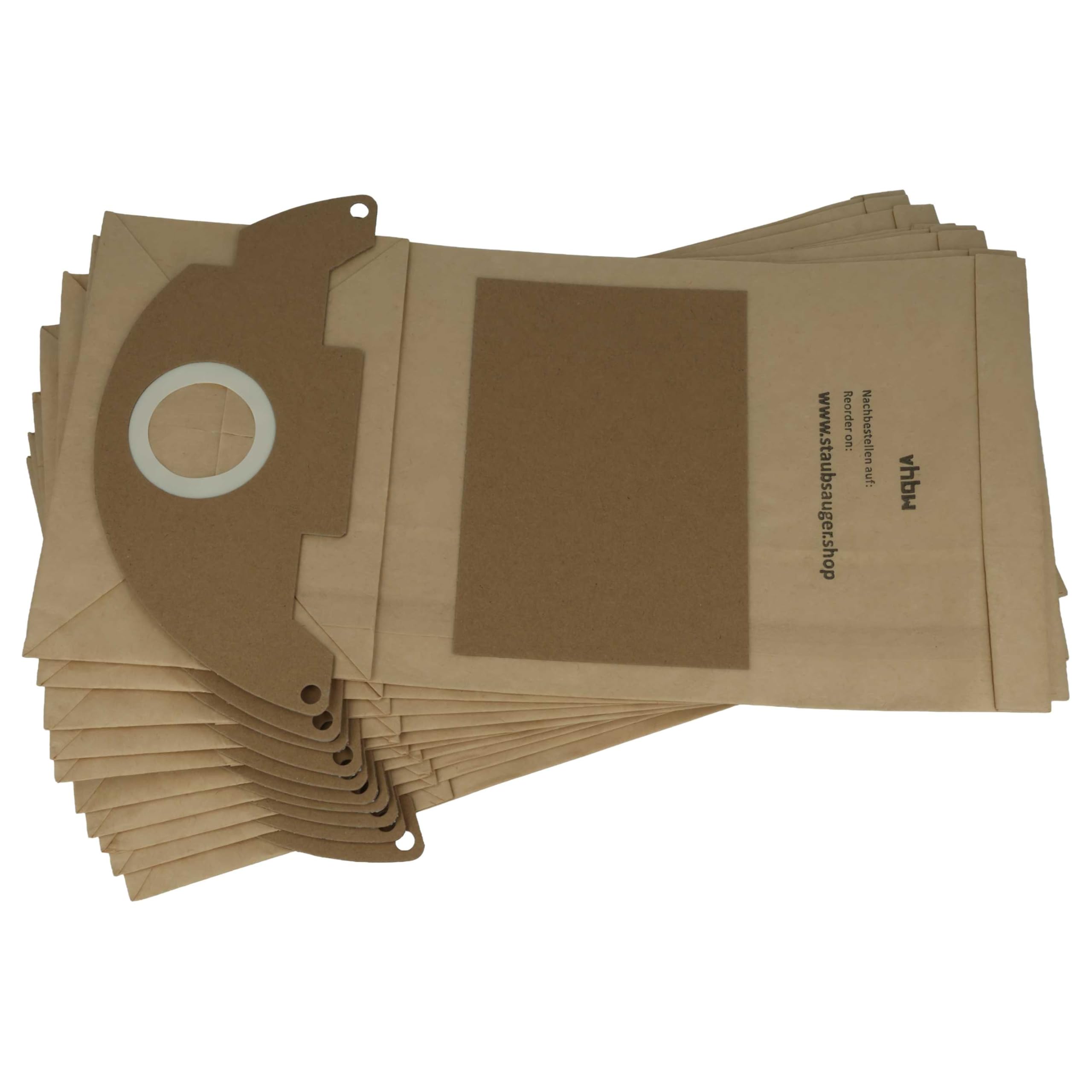 vhbw 100x wymienne worki do odkurzacza Kärcher 6.904-143 - 42 cm x 25 cm brązowe