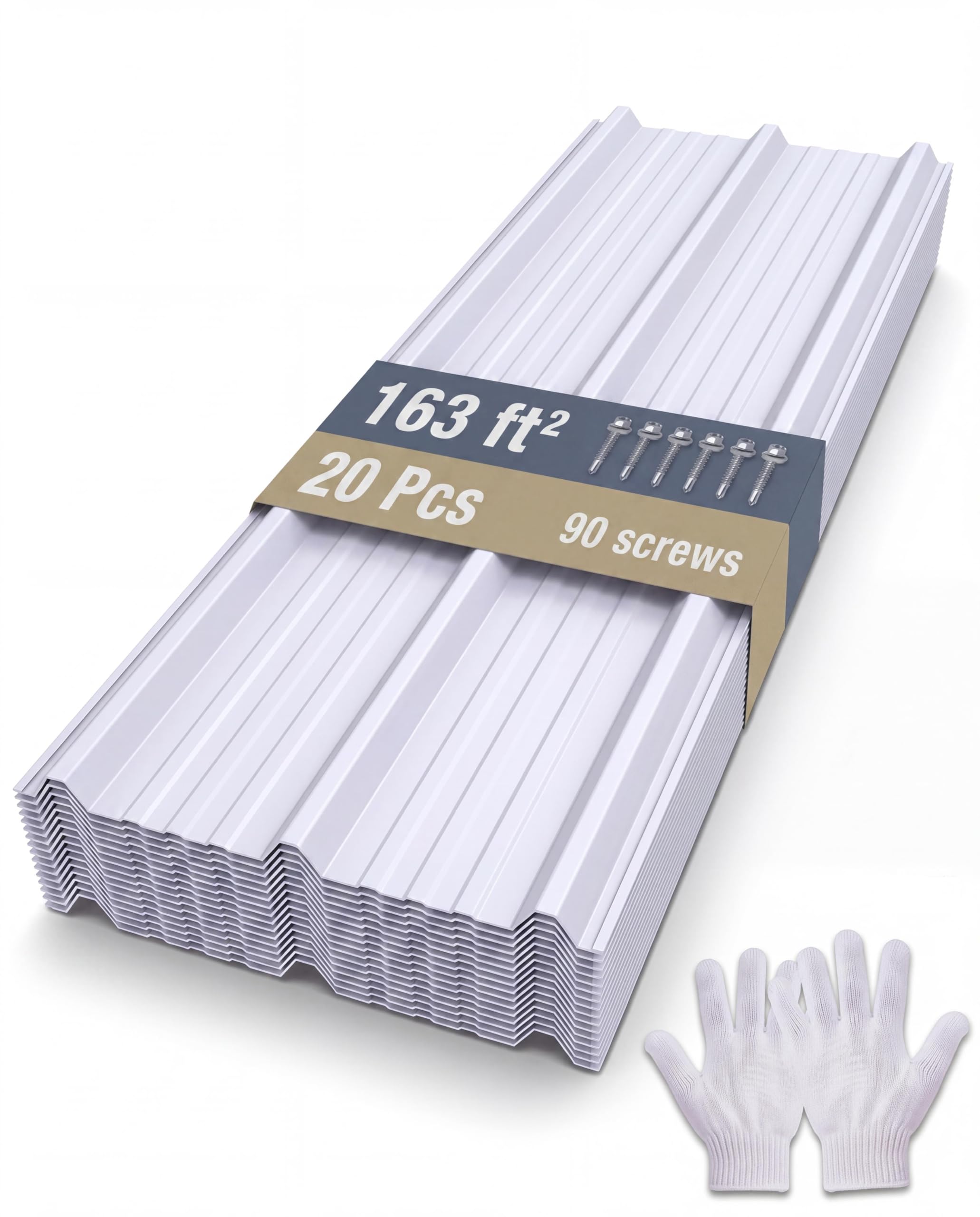 Photo 1 of ***STOCK PHOTO FOR REFERENCE ONLY ***Garvee Ribbed Metal Roofing Panels,W, 20 Pcs