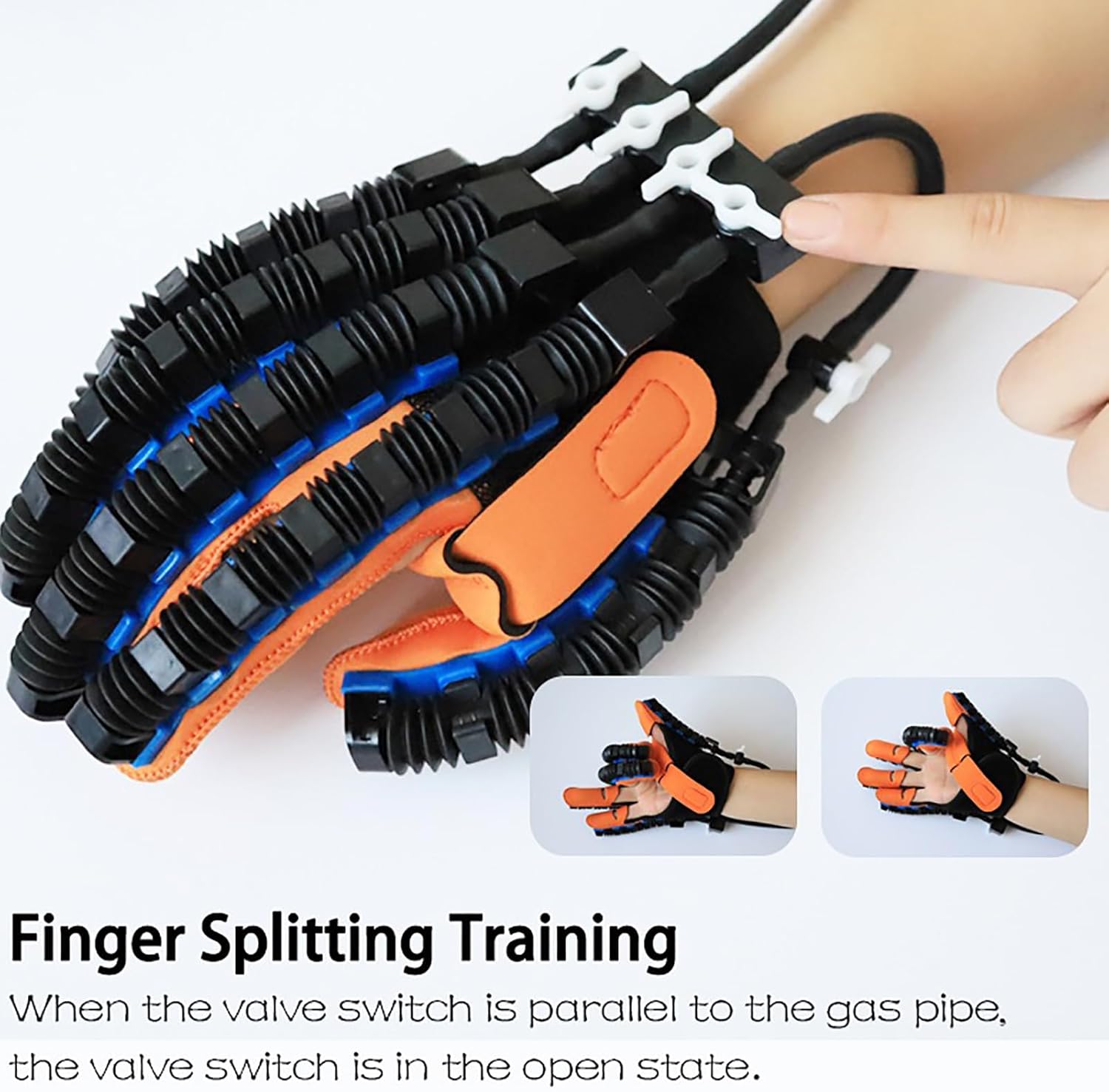 Hand Bilitation Robot Gloves, 9-Level Strength Adjustment Equipment, with Multi-Finger Training/Mirror Mode, for Physical Therapy of Hand Stroke