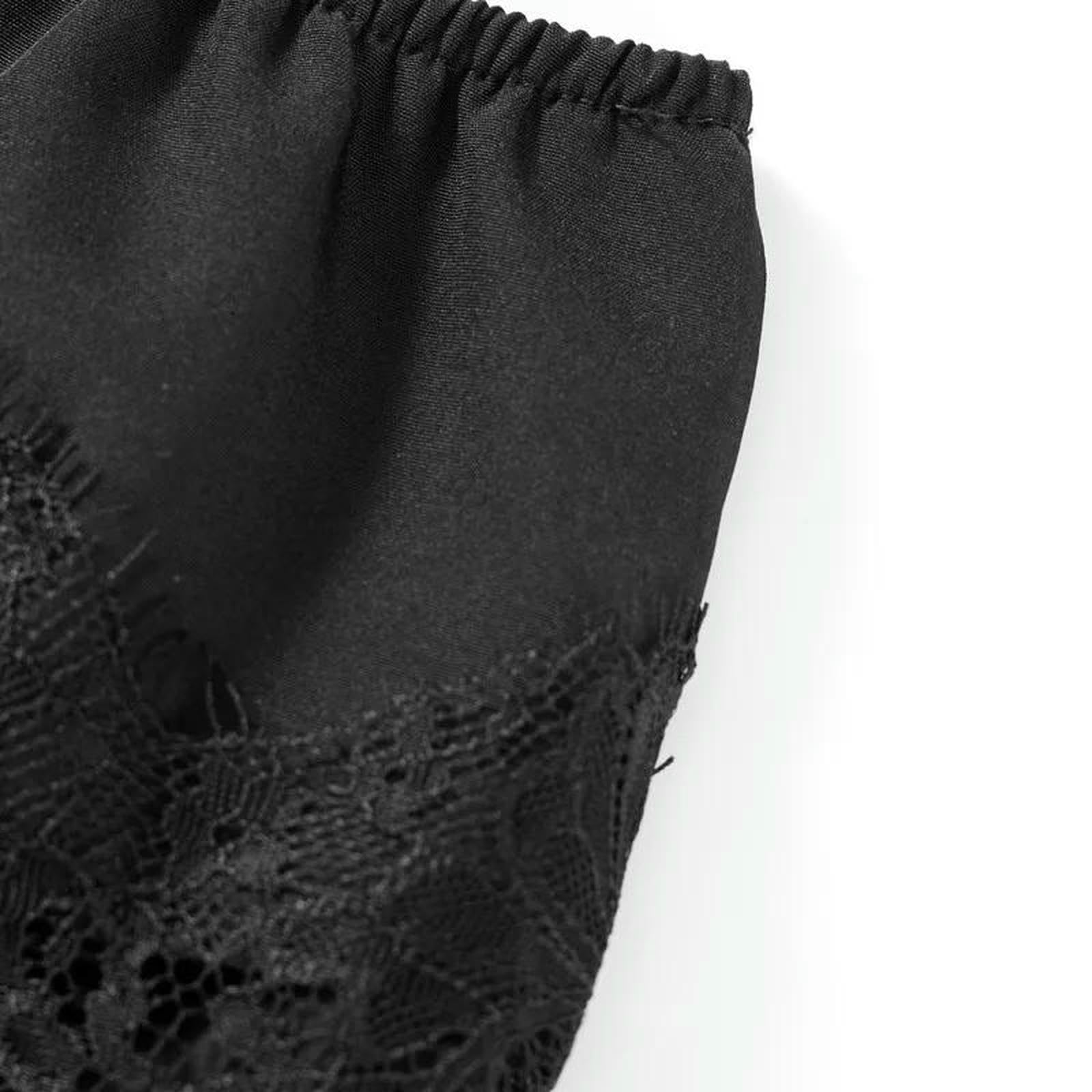 Gonna Lunga Donna Donne Mini Gigine in Pizzo Fashion Abiti Estivi Summer Streetwear-Nero-l