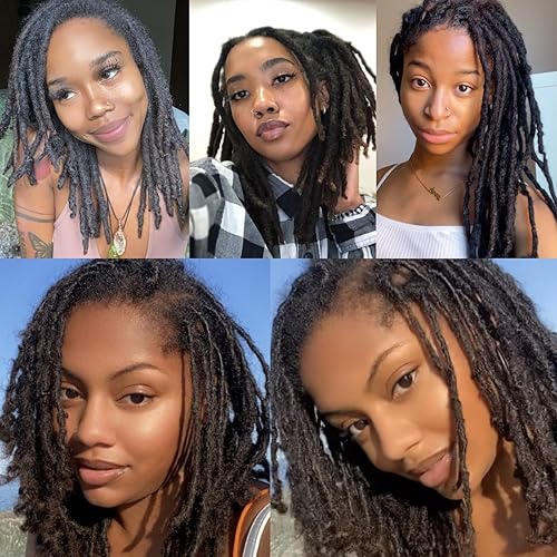 Miniatura 5 de Afro Kinkys - Cabello humano a granel para extensiones de rastas, rizos y trenzas, 8 pulgadas, cabello afro a granel 100% cabello humano, 1.06 oz