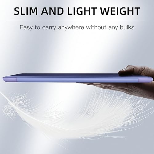 Miniatura 42 de Mastten Funda compatible con iPad de 9ª/8ª/7ª generación, para iPad de 10.2 pulgadas con soporte para lápiz, cubierta trasera de TPU Smart Stand