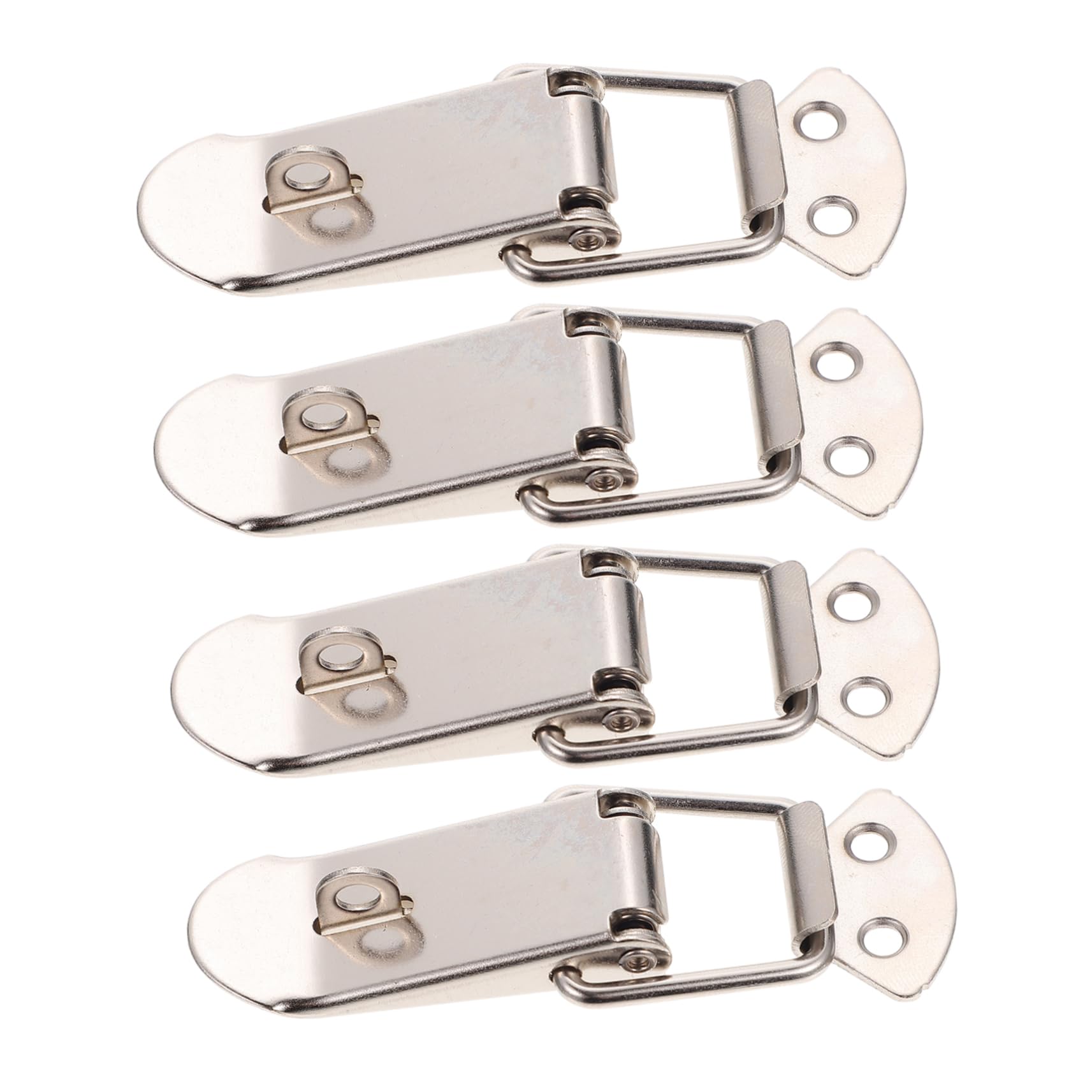 AUTSUPPL Metal Hasp Buckle 4pcs Wooden Suitcase Locking Buckle Spring Latch Hardware for Box Equipment