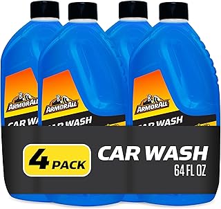 Armor All Foam Action Car Wash Soap, Cleaning Concentrate for Cars, Trucks, and Motorcycles, 64 Fl Oz Bottles (Pack of 4)