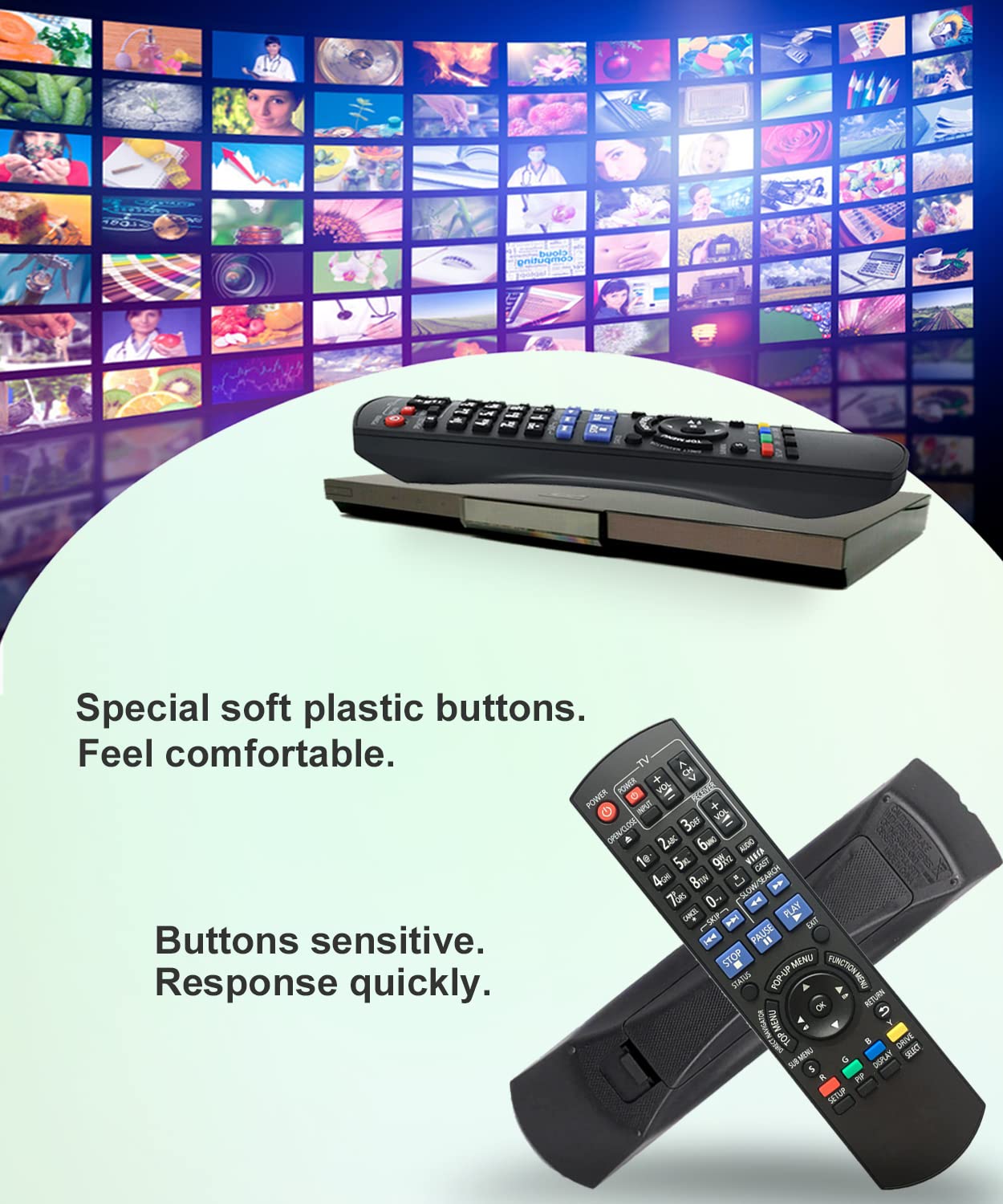 Nouveau N2QAKB000079 Télécommande De Remplacement N2QAKB000079 Télécommande Pour PANASONIC Blu-Ray Player N2QAKB000079 N 2 QAKB 000079 DMP-BD45 DMP- BD45EB-K Dmp-bd45 Dmp-bd45eb-k Remote Controller