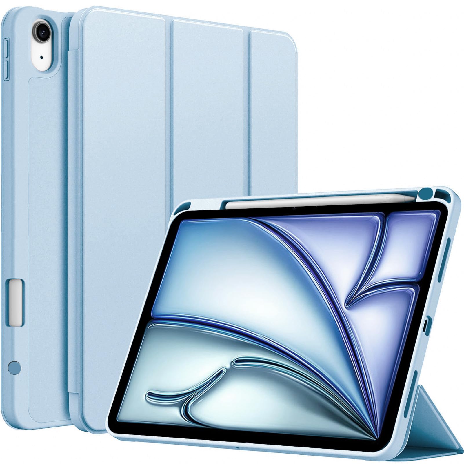 Custodia Smart Cover Antiurto Per IPad (Multi Modello) - Pelle PU + Acrilico Con Porta Penna