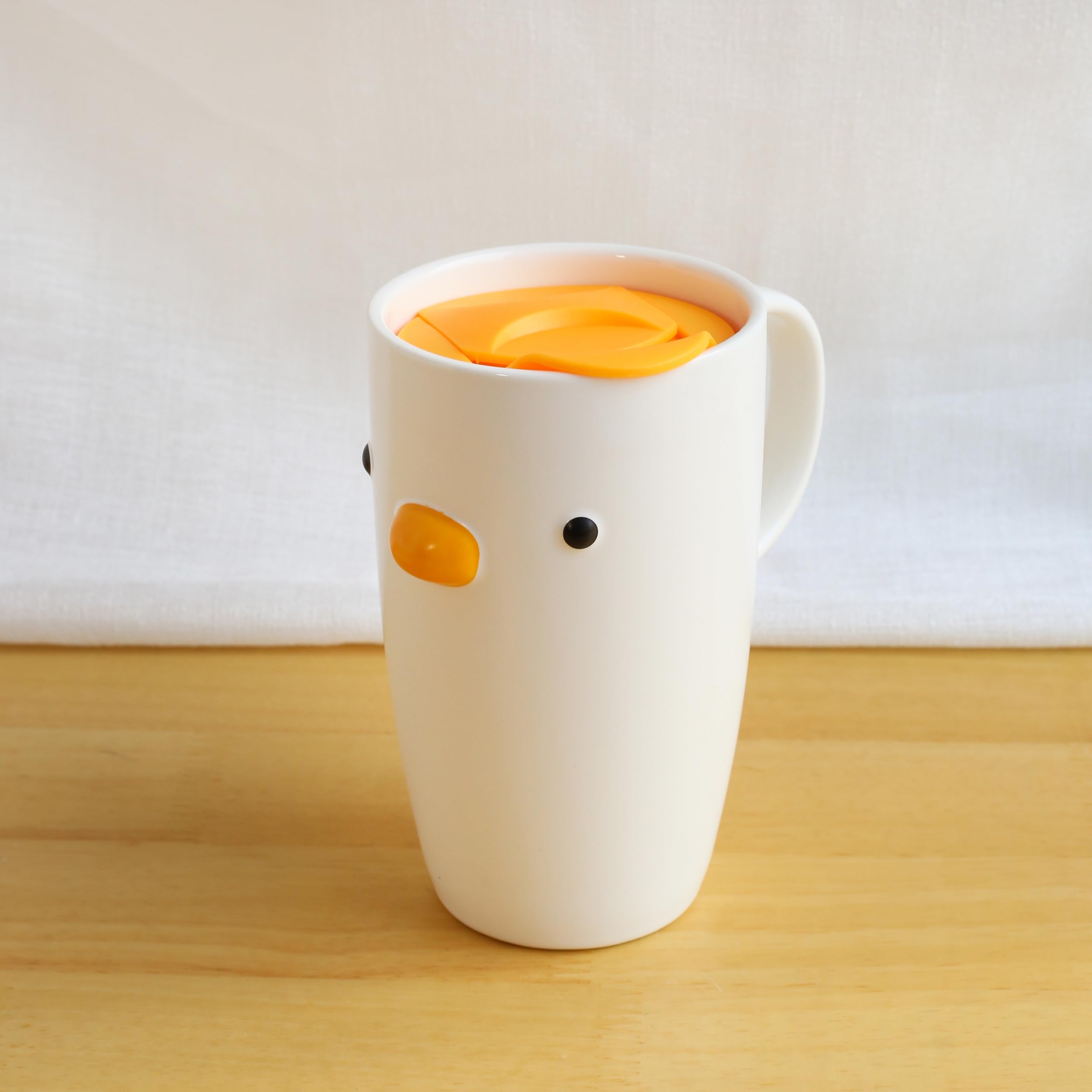 TULANDOT Duck Coffee Cup with Lid, Travel Mug with Handle, Sealed Lid, Cute Chick High Cup, Safety Ceramic - Image 4