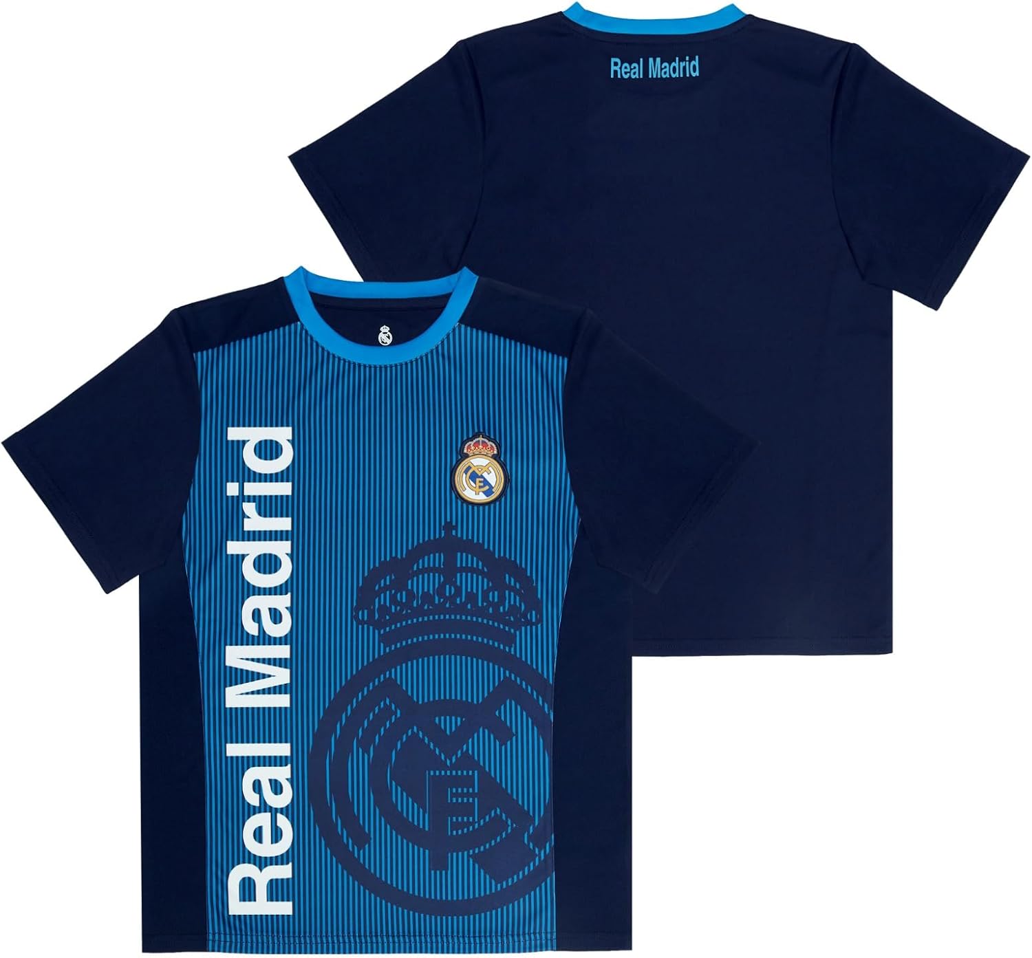 Icon Sports Compatible with Real Madrid Soccer Poly Shirt Youth Soccer T-Shirt - Navy - Image 5