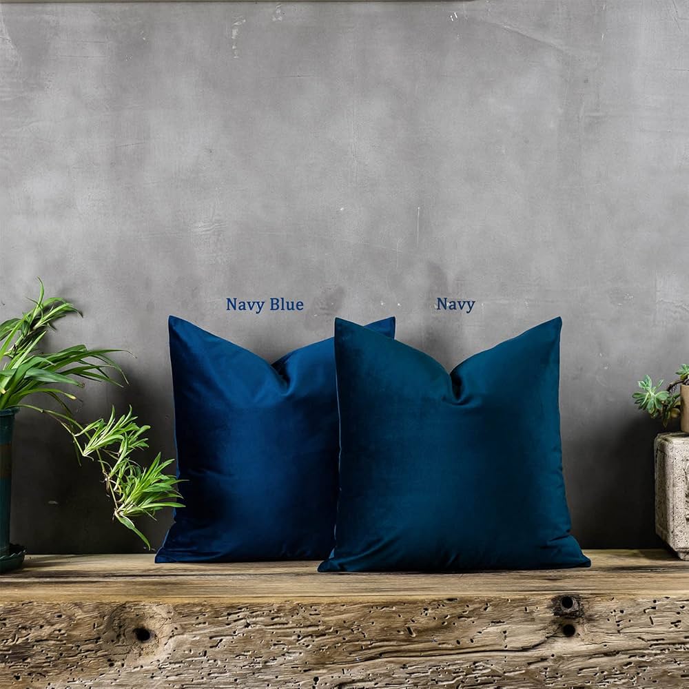 クッションカバー Cushion Cover navy line Navy Blue Cushion Cover, Modern Pillow Cover, 12x12 inch