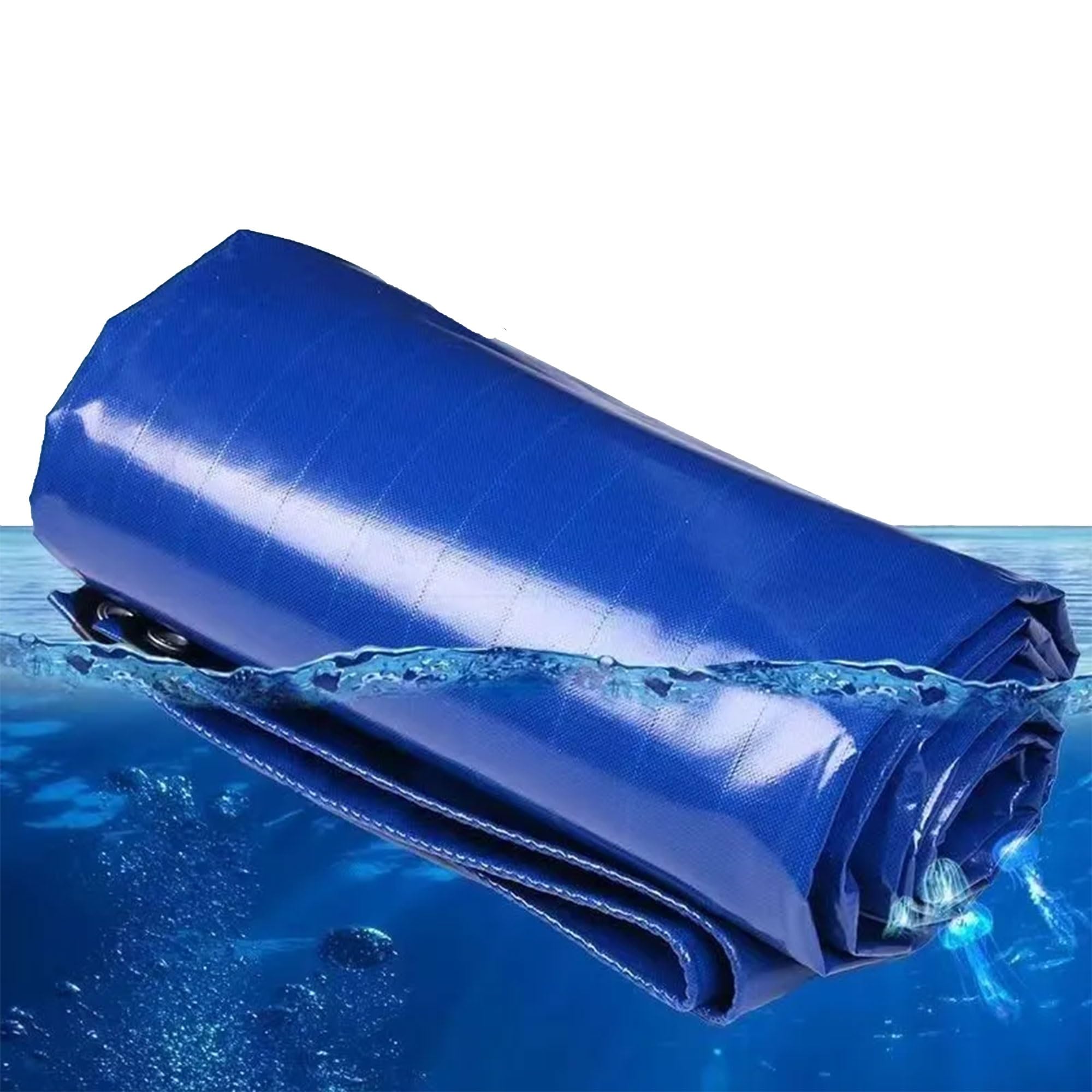 LDQBF Tarpaulin Furniture Garden Cover, 0.5x33.5m 520g/m² pvc tent Sheet Caravan Ground Camping Boat Tent Sheet Multipurpose Builders Blue