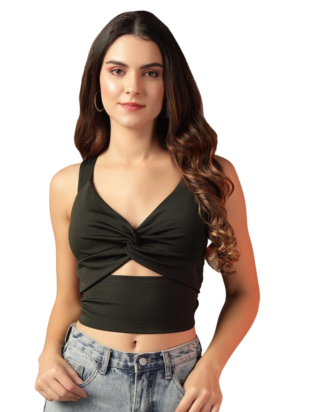 trend arrest.ed Women's V-Neck Sleeveless Top | Relaxed Fit Casual Top-picture-10
