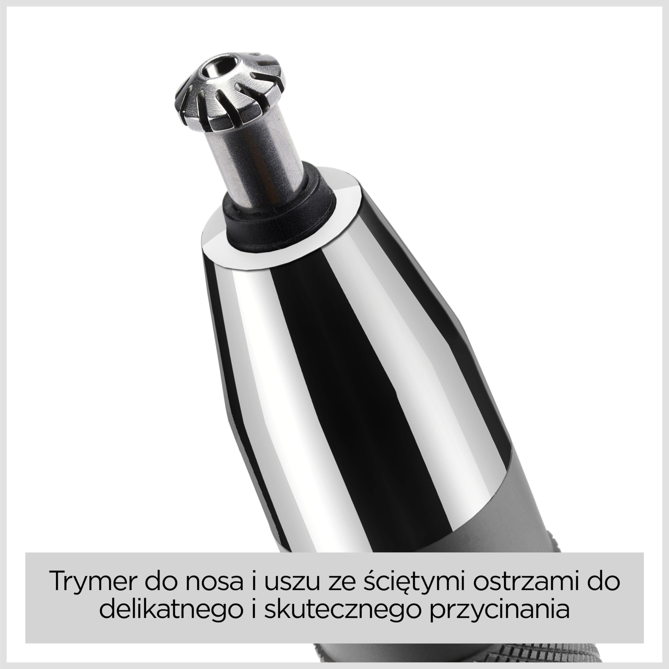 BaByliss Super-X Metal Precision Detail Trimmer - 3 w 1 Trymer do nosa, uszu i brwi, 2 nakładki, 2 nakładki grzebieniowe, zasilany bateryjnie – E116E