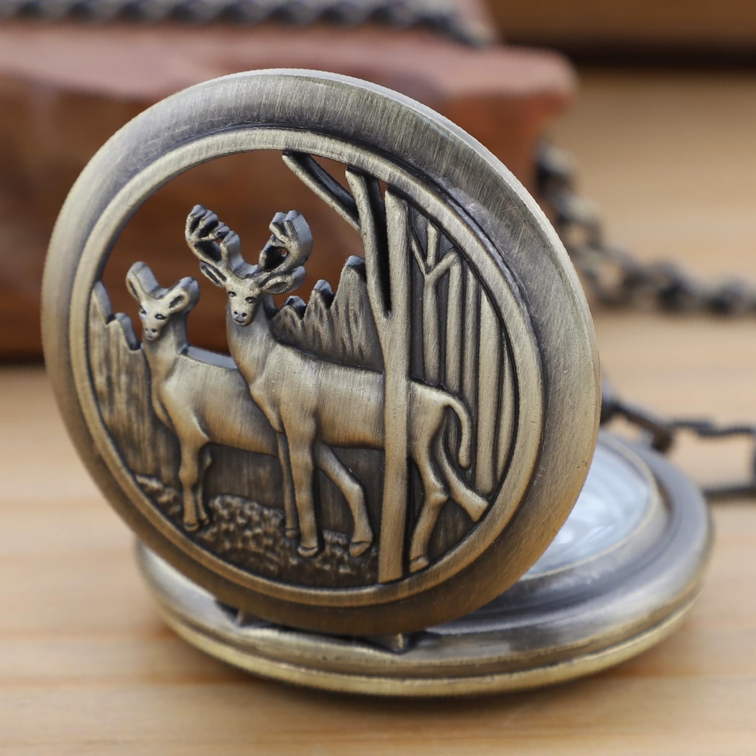 Classic Uncovered Men's Pocket Watch, Pocket Watches with Chain for Men