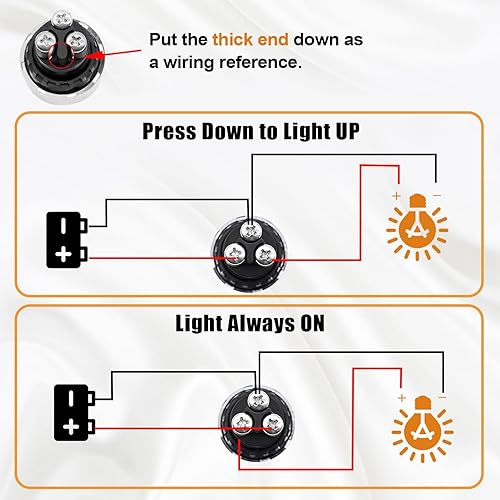 Miniatura 5 de mankk Interruptor de encendido de arranque de 12 V CC, botón de arranque del motor (ON) - Apagado, interruptor de botón de arranque momentáneo del
