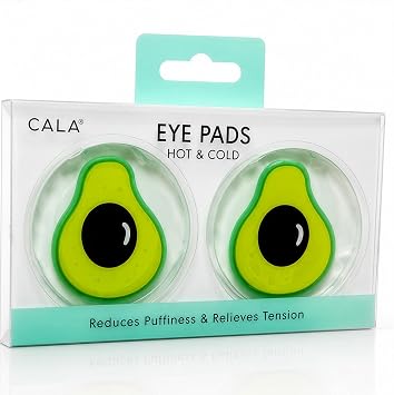 CALA Reusable Gel Eye Pads, Avocado, Hot & Cold Under-Eye Compress Mask