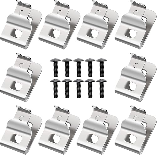 10 clips para cinturón para Dewalt, kit de clips de herramientas de taladro de acero inoxidable 304 con tornillos para Dewalt N268241 apto para