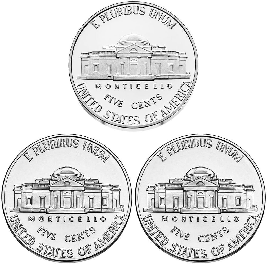 2025 P,D BU, S Proof Jefferson Nickel US Mint 3 Coin Set Choice Uncirculated