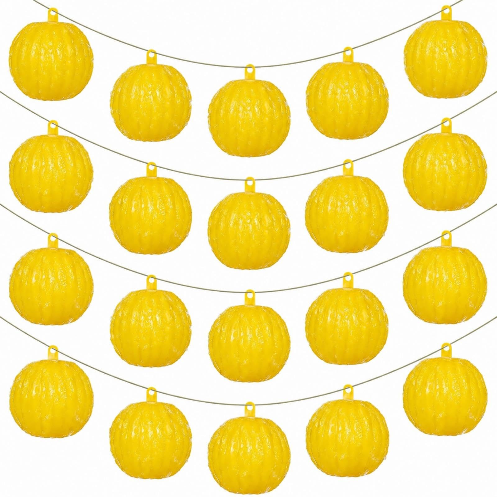 Qualirey 10 bolas adhesivas para atrapar moscas de la fruta, bola adhesiva para atrapar moscas, moscas, mosquitos, avispas, insectos, insectos voladores, trampas de bolas de trampa (amarillo)